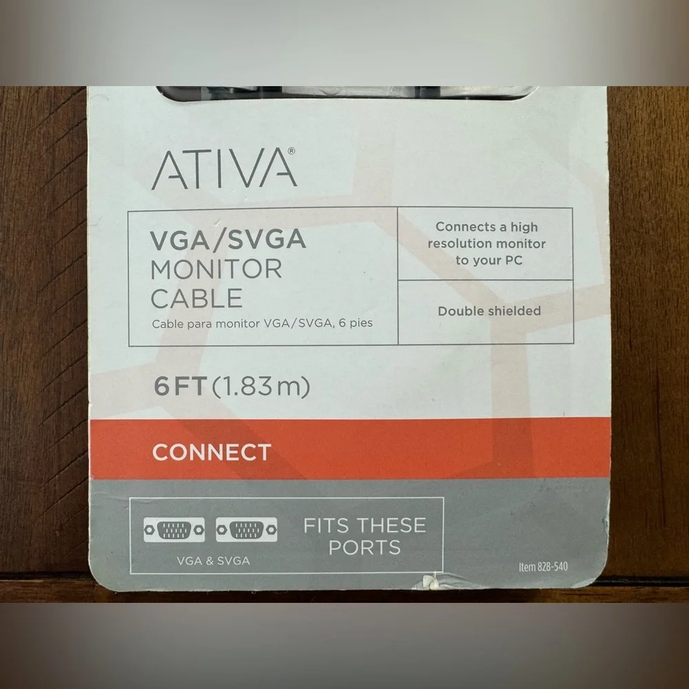 Ativa 6ft VGA / SVGA Monitor Cable.